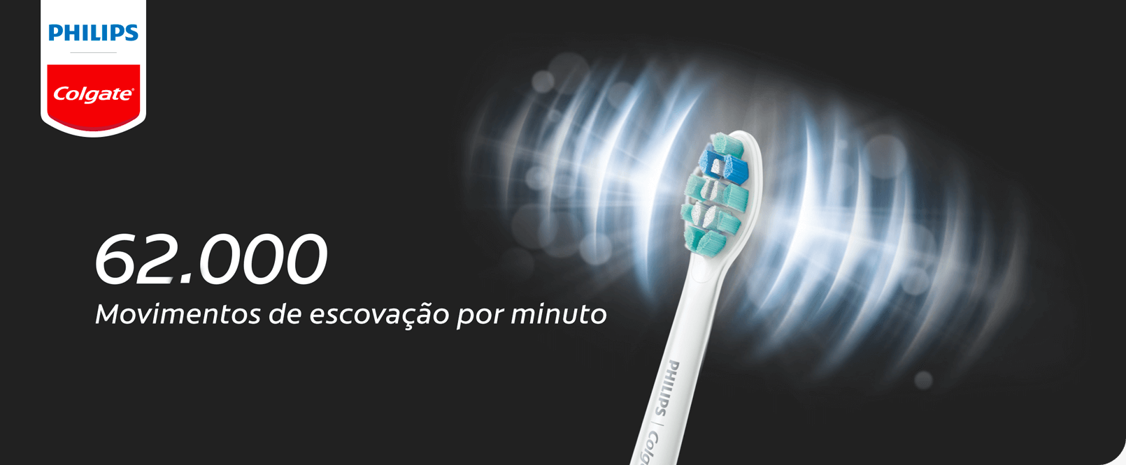 Escova elétrica Philips Colgate SonicPro com 62.000 movimentos de escovação por minuto Escova elétrica Philips Colgate SonicPro com 62.000 movimentos de escovação por minuto