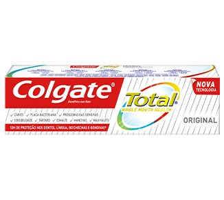 Imagens do tubo total Colgate